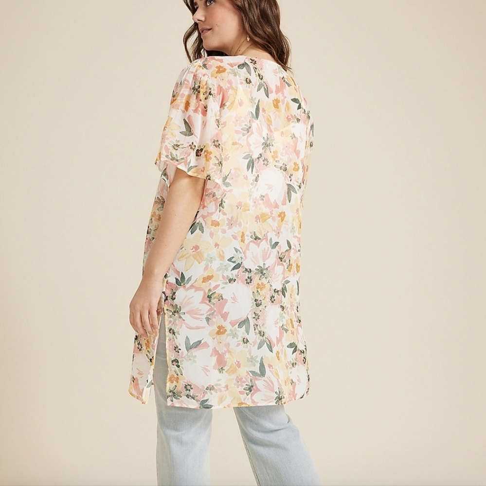 Maurices Floral Kimono Size 1X